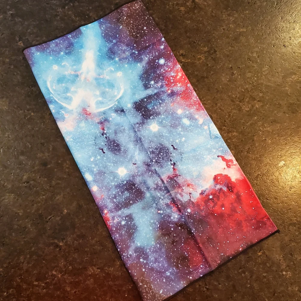 🐕 Turquoise & Pink Galaxy Neck Gaiter